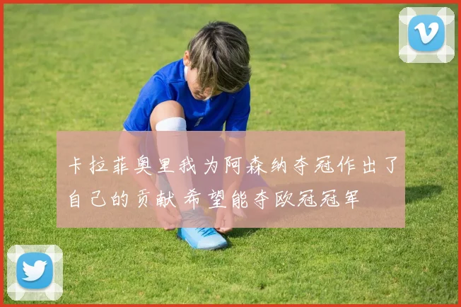 卡拉菲奥里我为阿森纳夺冠作出了自己的贡献 希望能夺欧冠冠军